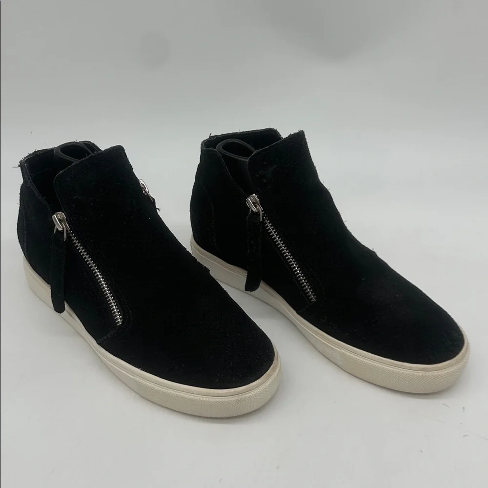 Steve Madden Women's Caliber High Top Suede Black Sneakers Size 7